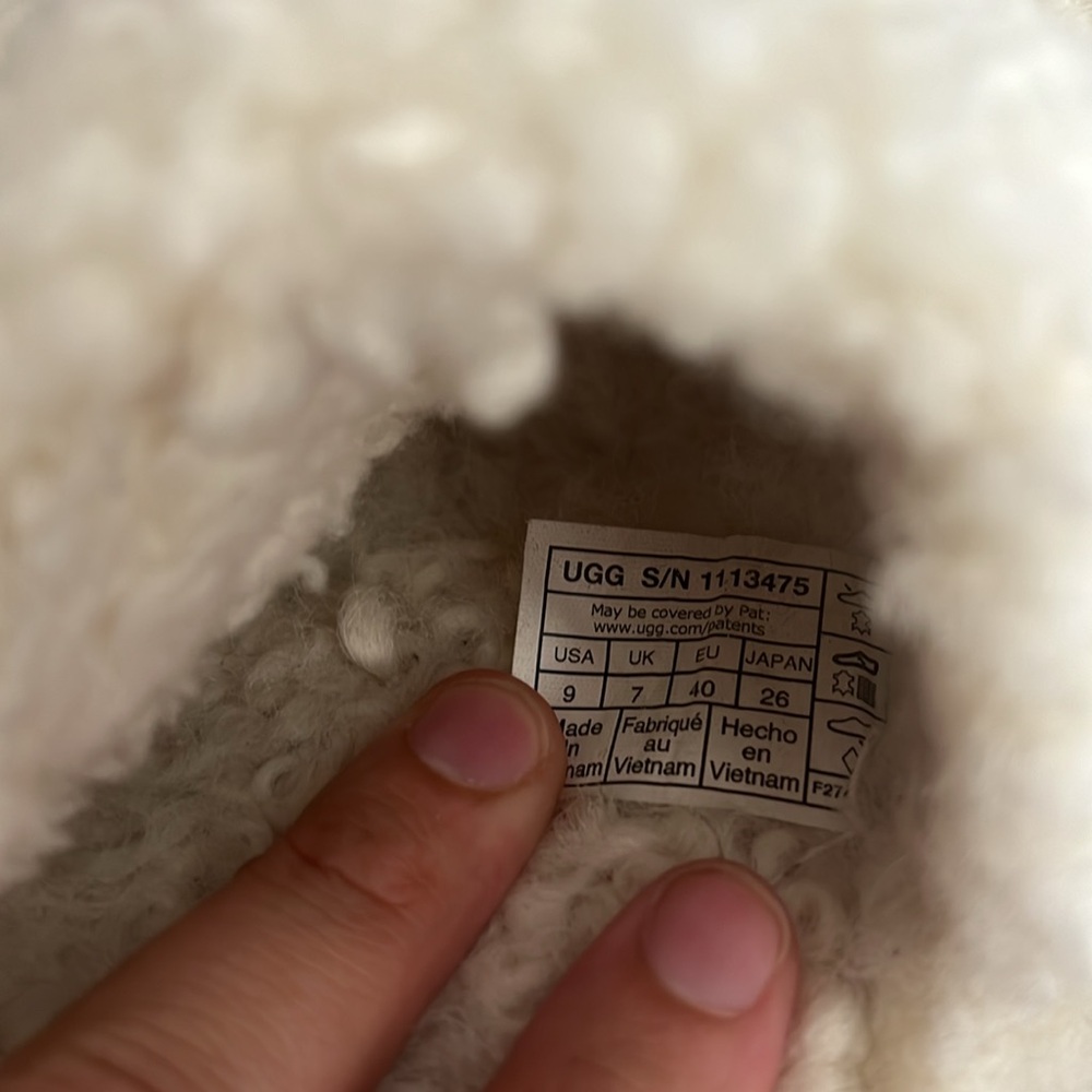 Ugg Sherling White Size 9 Platform Slides - image 5